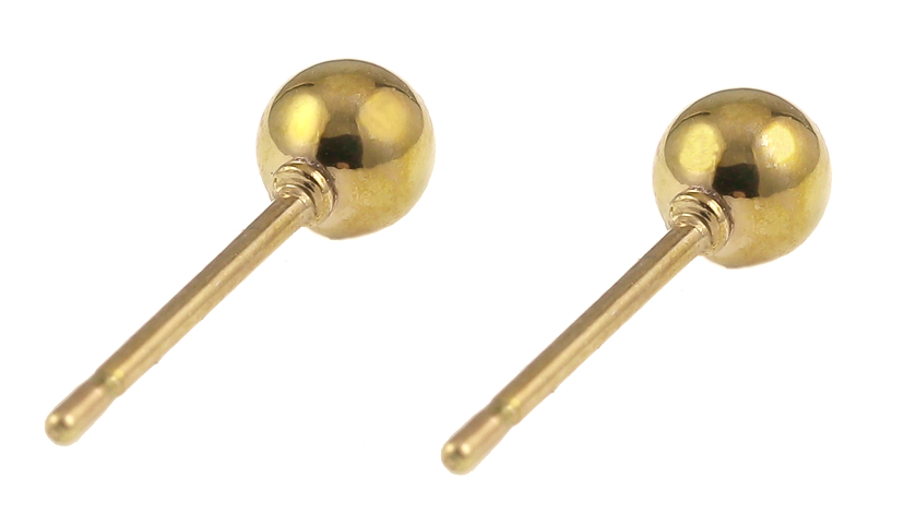Lykka Strong gold colored ball stud earrings 