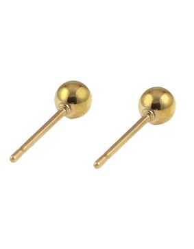 Lykken Strong gold colored ball stud earrings