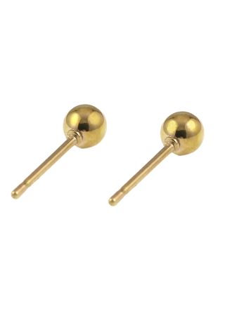 Lykka Strong gold colored ball stud earrings 