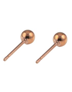 Lykka Strong rosegold colored ball stud earrings