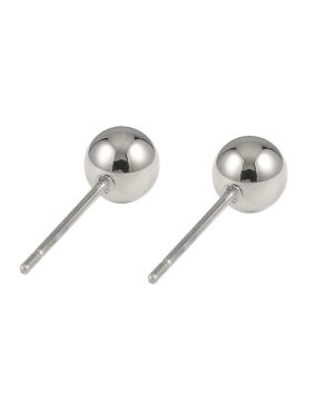Lykka Strong silver colored ball stud earrings