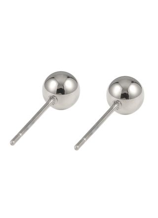 Lykka Strong silver colored ball stud earrings   