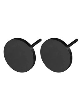 Lykka Strong black stud earrings steel