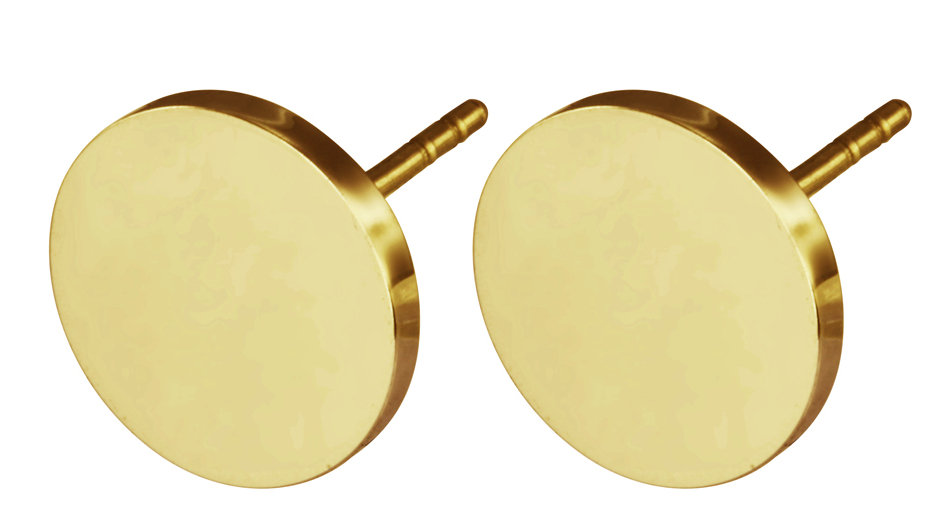 Lykka Strong gold colored stud earrings steel