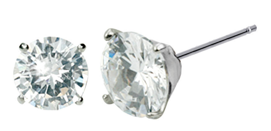 Lykka Trend solitaire-earrings steel 