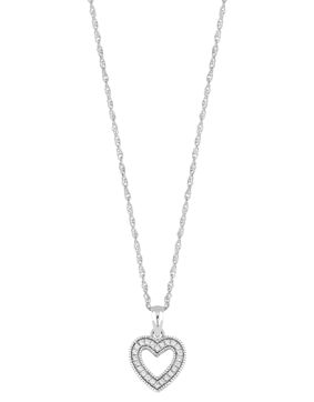 Lykken Hearts silver heart necklace milgrain