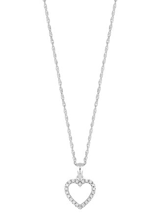 Lykka Hearts open heart silver necklace