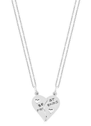 Lykka Hearts Best Friends split heart necklace