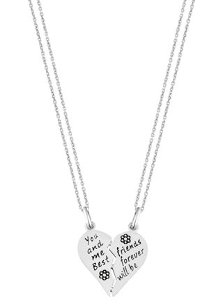 Lykka Hearts Best Friends split heart pendant