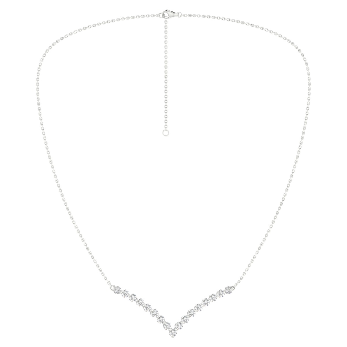 Lykka Elegance necklace with diamonds Chevron 42+3cm