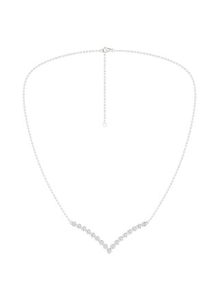 Lykka Elegance necklace with diamonds Chevron 42+3cm