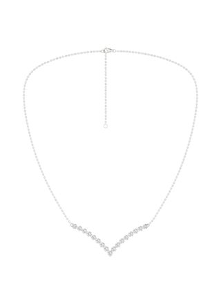 Lykka Elegance necklace with diamonds Chevron 42+3cm