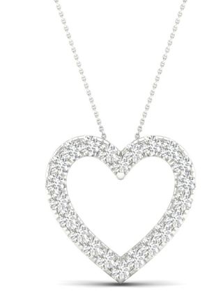 Lykka Elegance diamond heart necklace 42+3cm