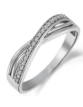 Lykka Casuals crossover silverring in sterling silver