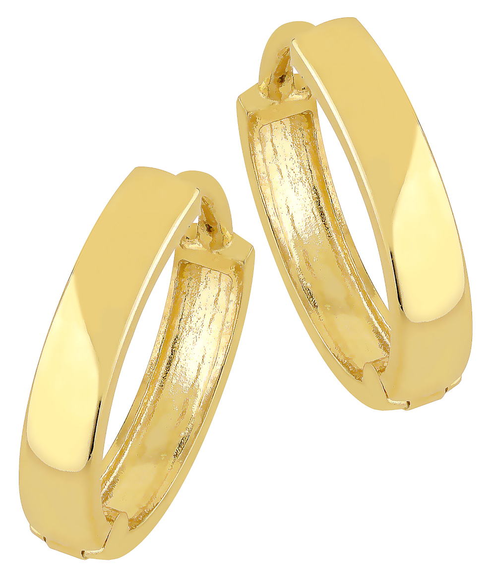 Lykka Casuals smooth gold hoop earrings 12,5 