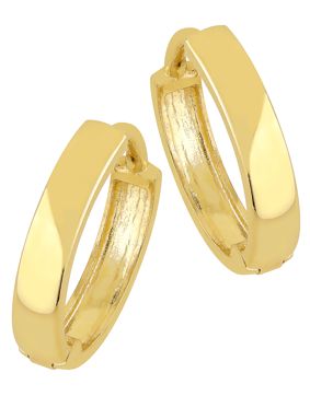 Lykken Casuals smooth gold hoop earrings 12,5