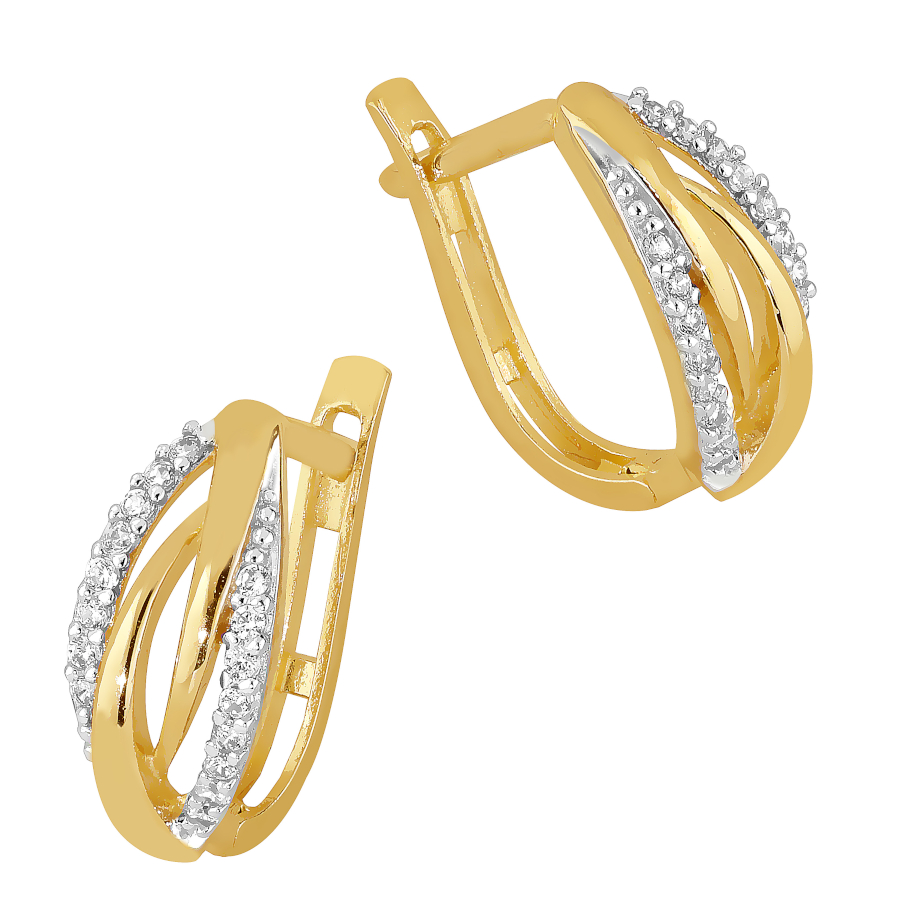 Lykka Casuals gold english lock creole earrings