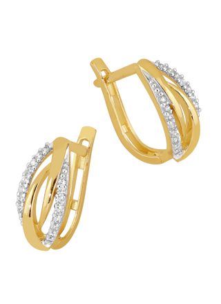 Lykka Casuals gold english lock creole earrings