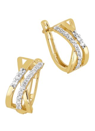 Lykka Casuals english Lock creole earrings in gold