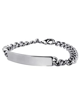 Lykka Strong curb bracelet with engravings plate 10 mm