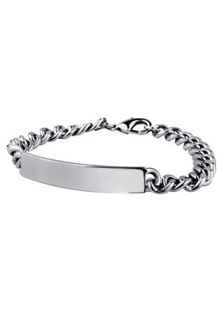 Lykka Strong curb bracelet with engravings plate 10 mm 