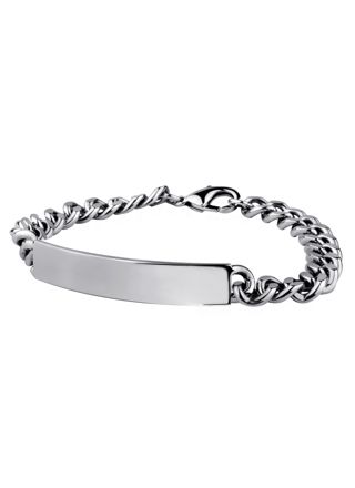 Lykka Strong curb bracelet with engravings plate 10 mm