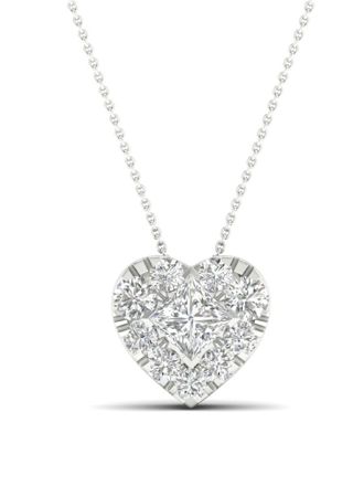 Lykka Elegance heart necklace with diamonds 42+3cm