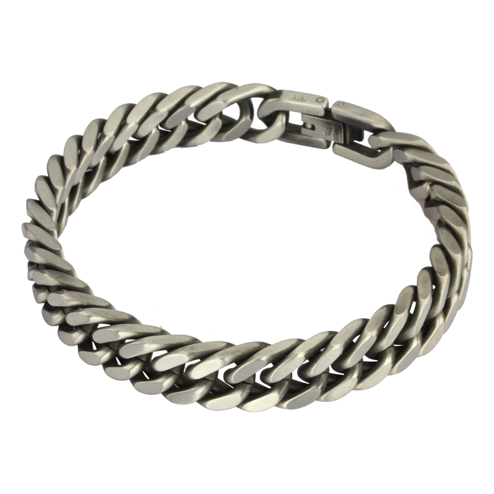 Lykka Strong curb bracelet steel 5 mm  