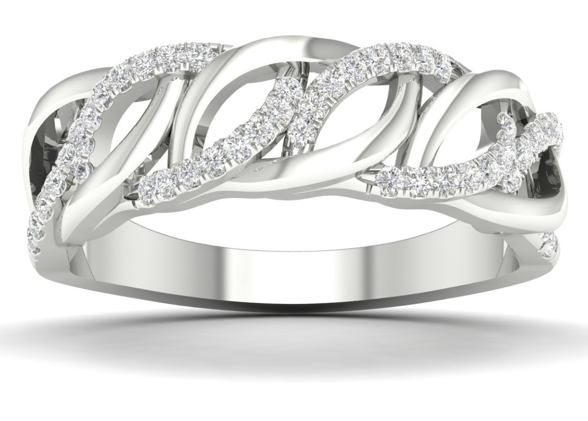 Lykka Elegance diamond white gold ring 0,15 ct