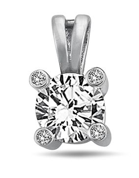 Lykken Casuals solitaire pendant in silver