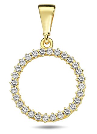 Lykka Casuals round silver pendant