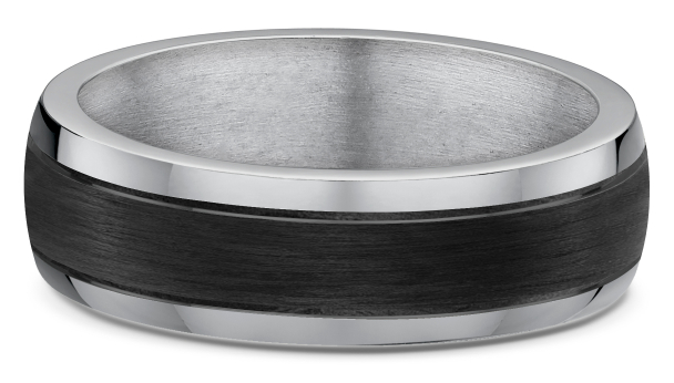 Lykka Strong two-tone titanium ring d-shape 7 mm