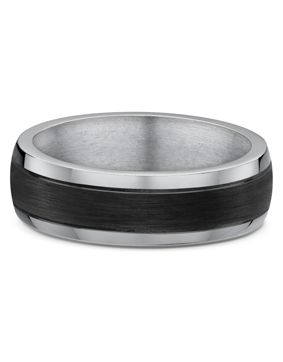 Lykken Strong two-tone titanium ring d-shape 7 mm