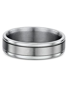 Lykka Strong plain titanium ring grooved 6 mm