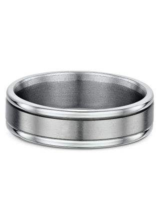 Lykka Strong plain titanium ring grooved 6 mm