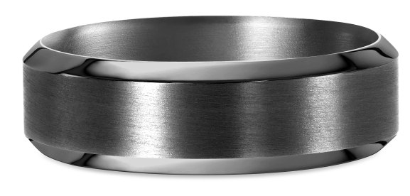 Lykka Strong plain tantalum ring straight-edge 5 mm