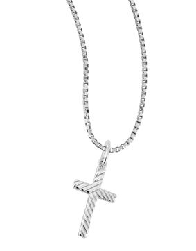 Lykken Crosses cross necklace silver 12 x 21 mm