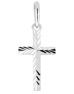 Lykken Crosses diamond-cut cross white gold 15,65 mm
