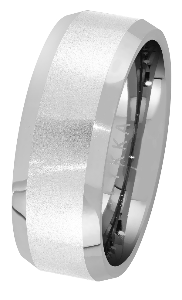 Lykka Strong plain tungsten flat ring 8 mm 