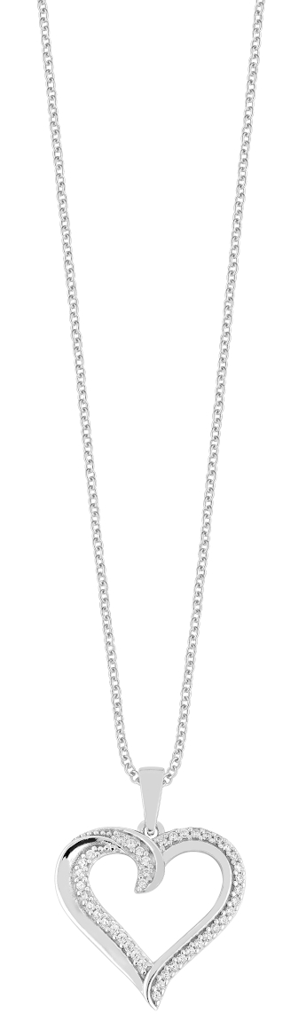 Lykka Hearts heart silver necklace