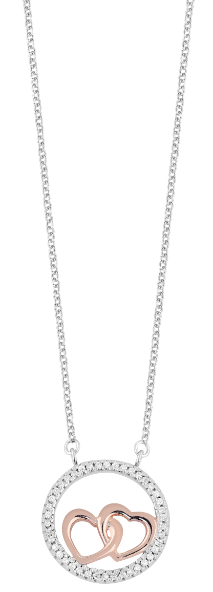 Lykka Hearts heart silver necklace