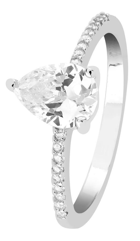 Lykka Casuals multi-stone pear silver ring