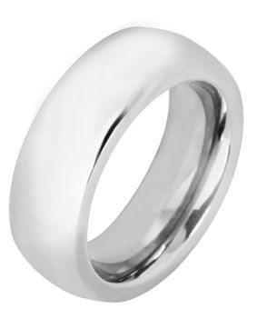 Lykken Strong plain d-shape steel ring 6,9 mm