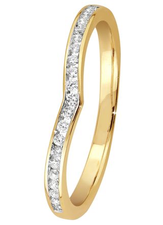 Lykka Elegance Chevron diamond ring in yellow gold