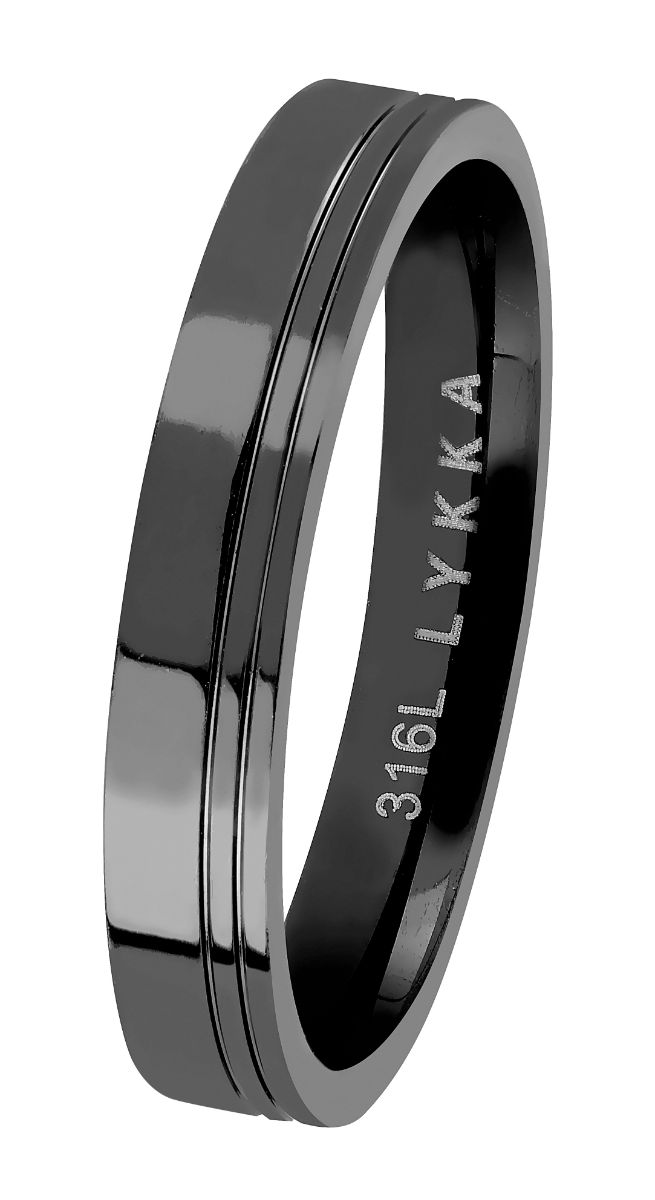 Lykka Strong gunmetal steel ring 