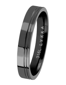 Lykka Strong gunmetal steel ring