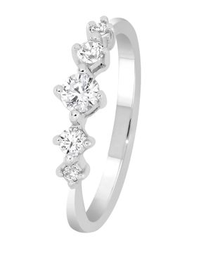 Lykken Casuals cz-silver-ring multi stone ring