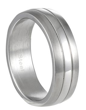 Lykka Strong plain steel ring 6 mm