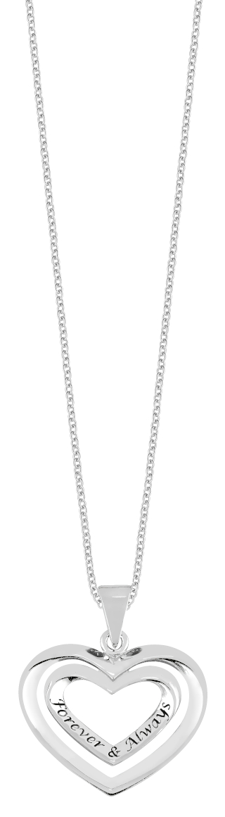 Lykka Hearts heart silver necklace