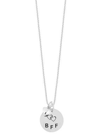 Best friends "BFF" silver necklace